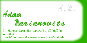 adam marianovits business card